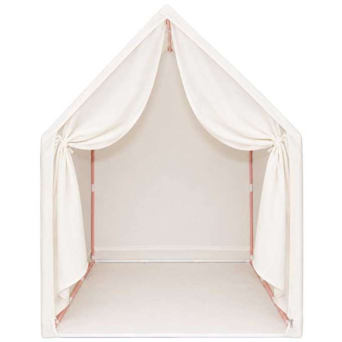 Children's play tent foldable yellow with stripes for the kids' room