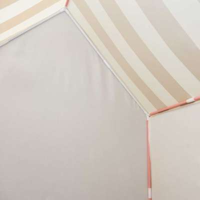 Children's play tent foldable yellow with stripes for the kids' room
