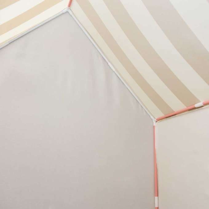 Children's play tent foldable yellow with stripes for the kids' room