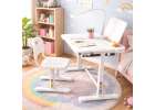 Children's school desk adjustable chair LED lamp USB white 11