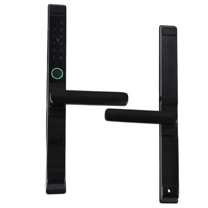 Door handle electronic combination lock for fingerprint code card