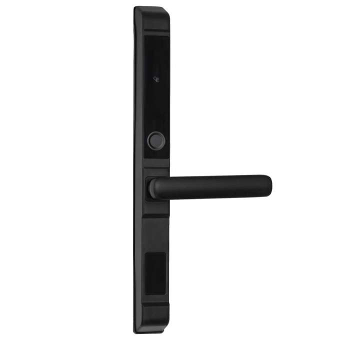 Door handle electronic combination lock for fingerprint code card