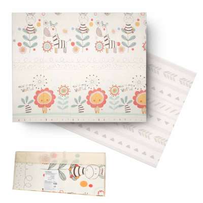 Educational double-sided foldable foam mat 180x200cm animals pattern