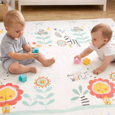 Educational double-sided foldable foam mat 180x200cm animals pattern