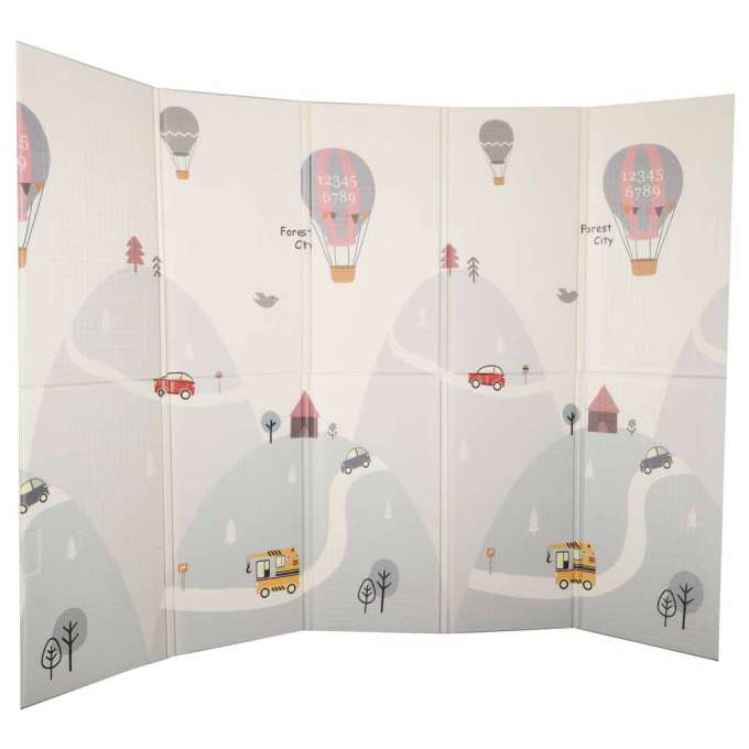 Educational foam mat double-sided foldable 150x200cm balloons street