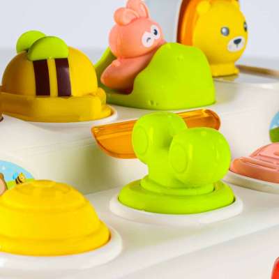Educational pop-up toy animals lights sound