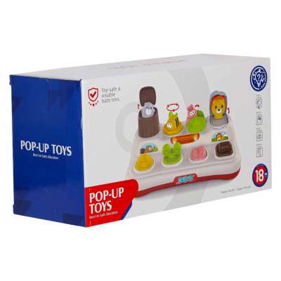 Educational pop-up toy animals lights sound
