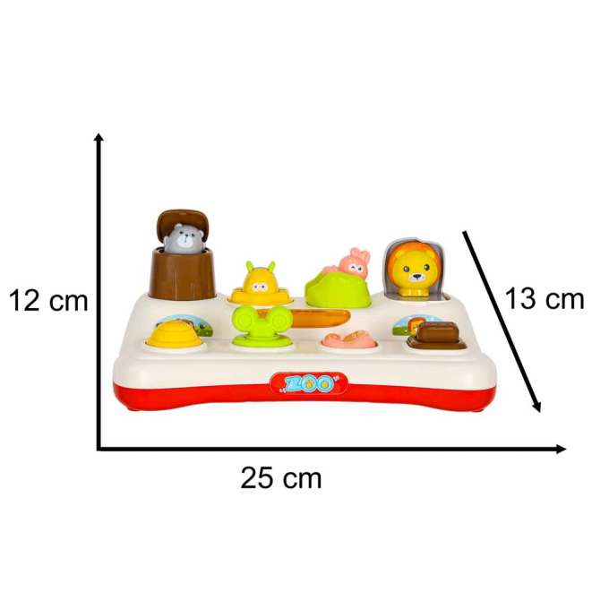 Educational pop-up toy animals lights sound