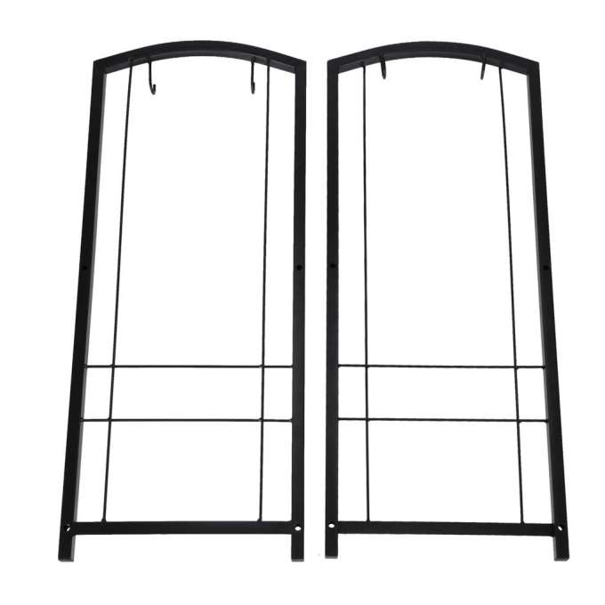 Firewood rack metal shelf fireplace accessories
