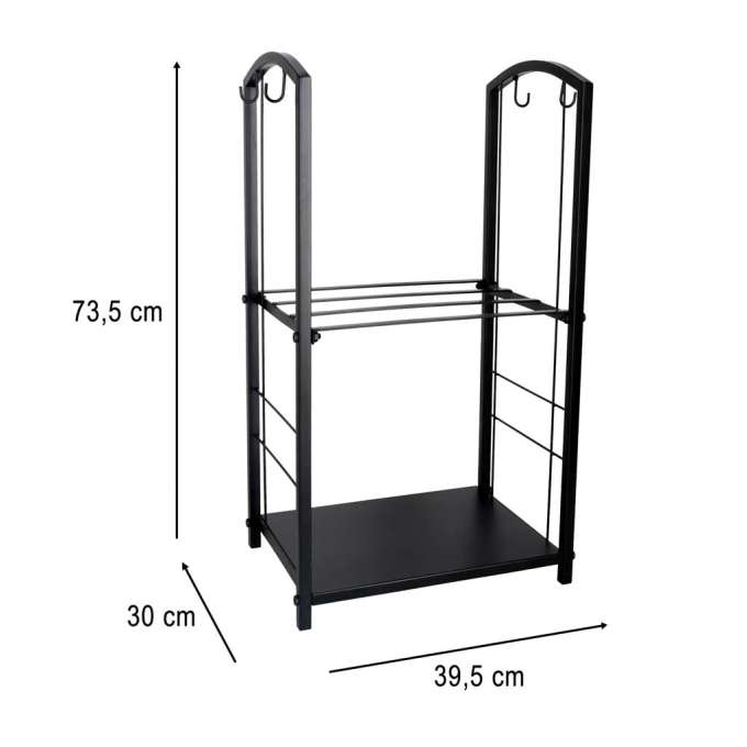 Firewood rack metal shelf fireplace accessories