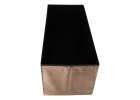 Foldable velour ottoman with under-seat storage 76x38x38 cm brown 7