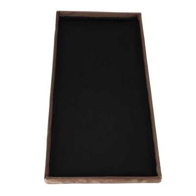 Foldable velour ottoman with under-seat storage 76x38x38 cm brown