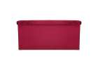 Foldable velour ottoman with under-seat storage 76x38x38 cm burgundy 3