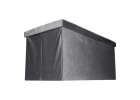 Foldable velour ottoman with under-seat storage 76x38x38 cm gray 4