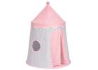 Folding castle playhouse tent for kids' rooms gray and pink 6