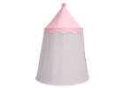 Folding castle playhouse tent for kids' rooms gray and pink 7