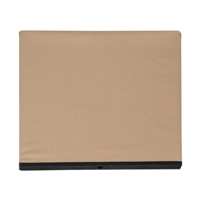 Folding pouf with under-seat storage eco-leather 38x38x36 cm beige