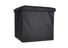 Folding pouf with under-seat storage eco-leather 38x38x36 cm black 3
