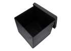Folding pouf with under-seat storage eco-leather 38x38x36 cm black 6