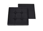 Folding pouf with under-seat storage eco-leather 38x38x36 cm black 7