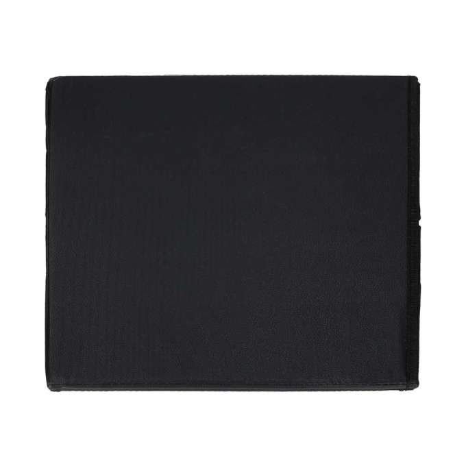 Folding pouf with under-seat storage eco-leather 38x38x36 cm black