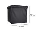 Folding pouf with under-seat storage eco-leather 38x38x36 cm black 12