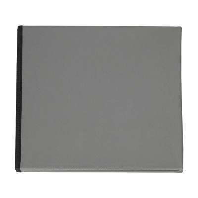 Folding pouffe with storage leather 38x38x36 cm grey
