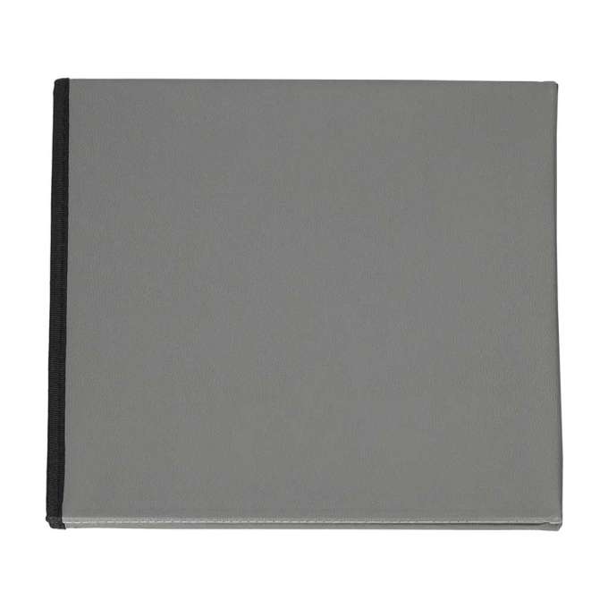 Folding pouffe with storage leather 38x38x36 cm grey