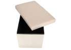 Folding pouffe with storage space 50x31x31cm beige 6