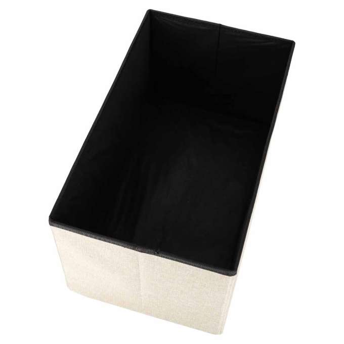 Folding pouffe with storage space 50x31x31cm beige