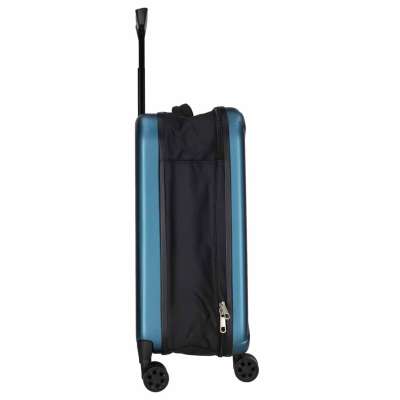 Folding travel case on wheels 45l blue
