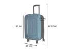 Folding travel case on wheels 45l blue 13