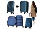 Folding travel case on wheels 45l blue 1