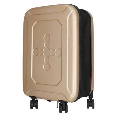 Folding travel case on wheels 45l champagne