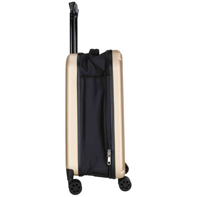 Folding travel case on wheels 45l champagne