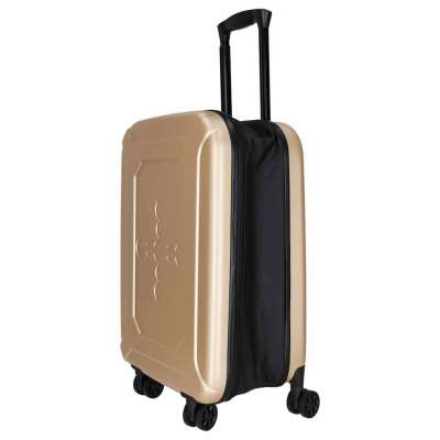 Folding travel case on wheels 45l champagne