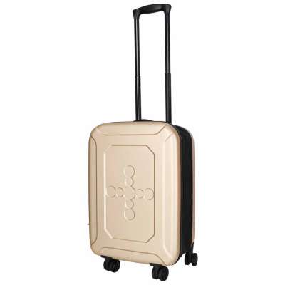 Folding travel case on wheels 45l champagne