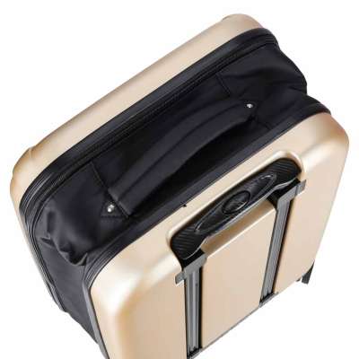 Folding travel case on wheels 45l champagne