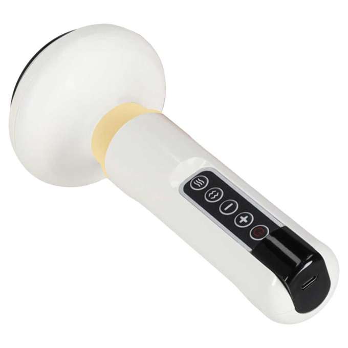 Handheld electric Chinese cupping massager USB 12 levels white