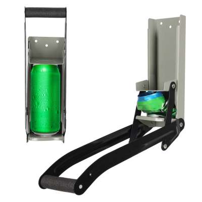 Hanging crusher can crusher with handle bottle opener