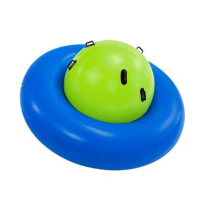 Inflatable rocking balance swing for 3 children with handles