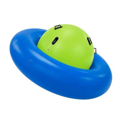 Inflatable rocking balance swing for 3 children with handles