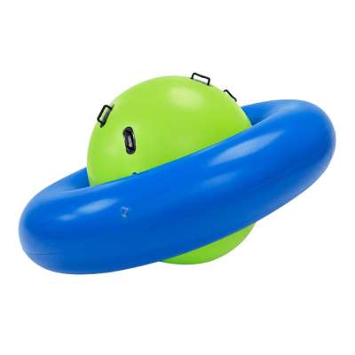 Inflatable rocking balance swing for 3 children with handles