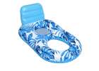 Inflatable swimming mattress deck chair with backrest 3