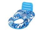 Inflatable swimming mattress deck chair with backrest 5