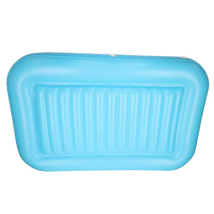 Inflatable swimming mattress with cushion blue
