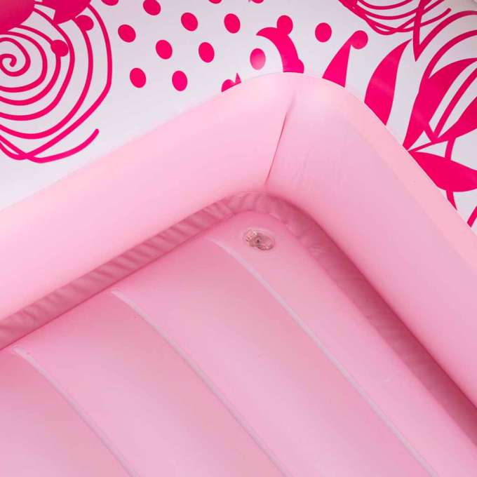 Inflatable swimming mattress with cushion pink
