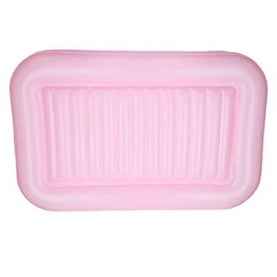 Inflatable swimming mattress with cushion pink