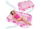 Inflatable swimming mattress with cushion pink 1