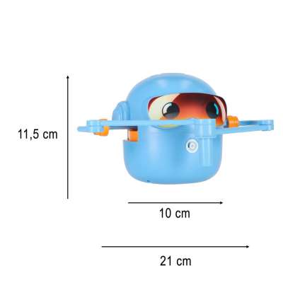 Interactive educational robot toy learning to draw fisks markers blue